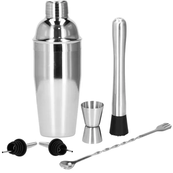 KI0013 BARTENDER SET FOR DRINKS SHAKER 550 ML, 6 ELEMENTS.