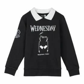 Hoodless Sweatshirt for Girls Wednesday Dark grey