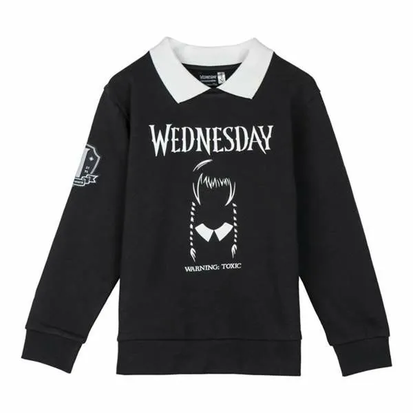 Hoodless Sweatshirt for Girls Wednesday Dark grey
