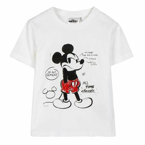 Детский Футболка с коротким рукавом Mickey Mouse Белый