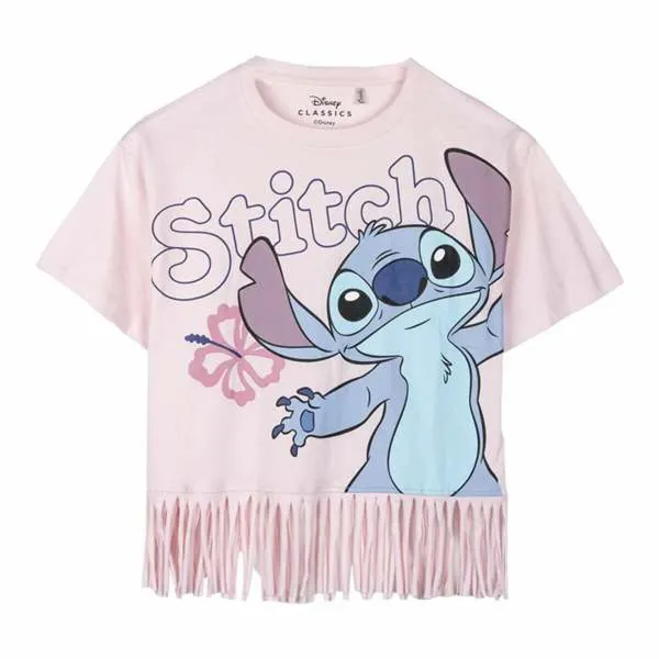 Vaikiška Marškinėliai su trumpomis rankovėmis Stitch Mėlyna Rožinė