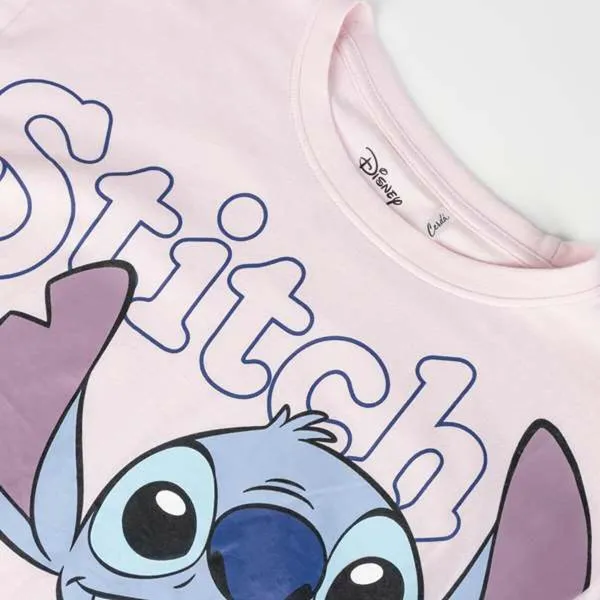 Vaikiška Marškinėliai su trumpomis rankovėmis Stitch Mėlyna Rožinė