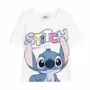Детский Футболка с коротким рукавом Stitch Белый