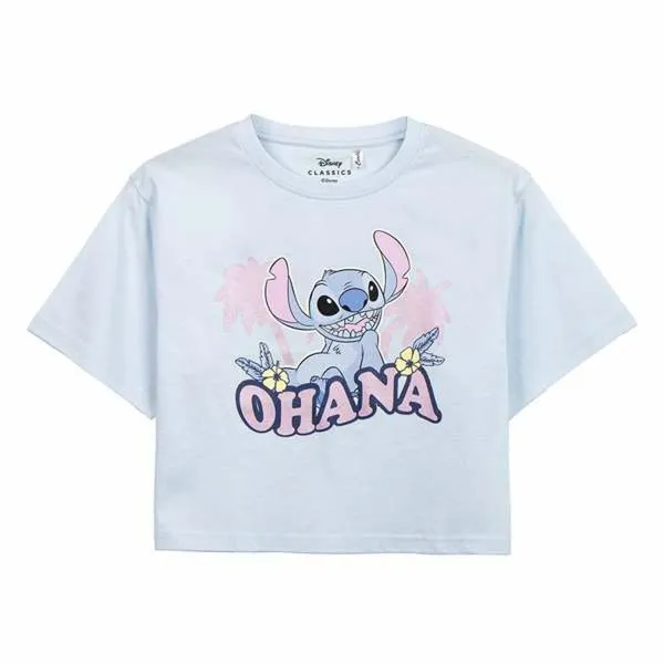 Krekls ar Īsām Piedurknēm Bērniem Stitch Violets Gaiši Rozā
