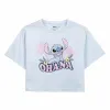 Krekls ar Īsām Piedurknēm Bērniem Stitch Violets Gaiši Rozā