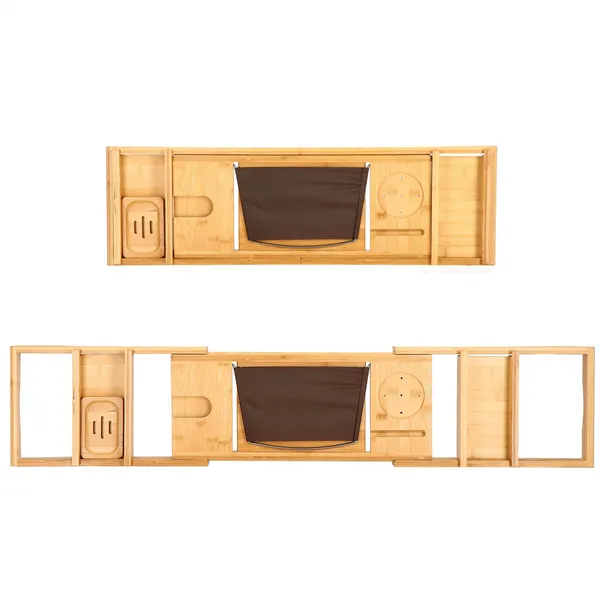 HA1024 BAMBOO BATHTUB SHELF