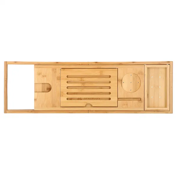 HA1025 BAMBOO BATHTUB SHELF