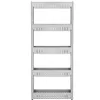 HA1015 CABINET ON WHEELS, 5 SHELVES, GRAY