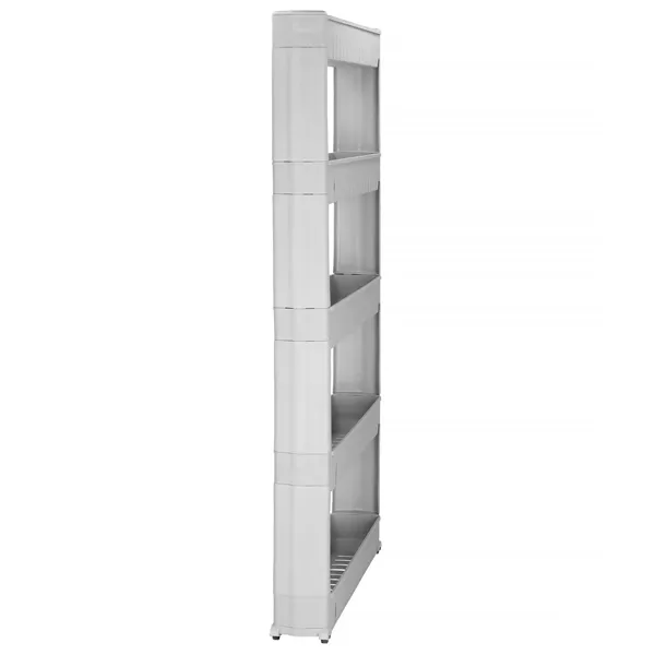 HA1015 CABINET ON WHEELS, 5 SHELVES, GRAY