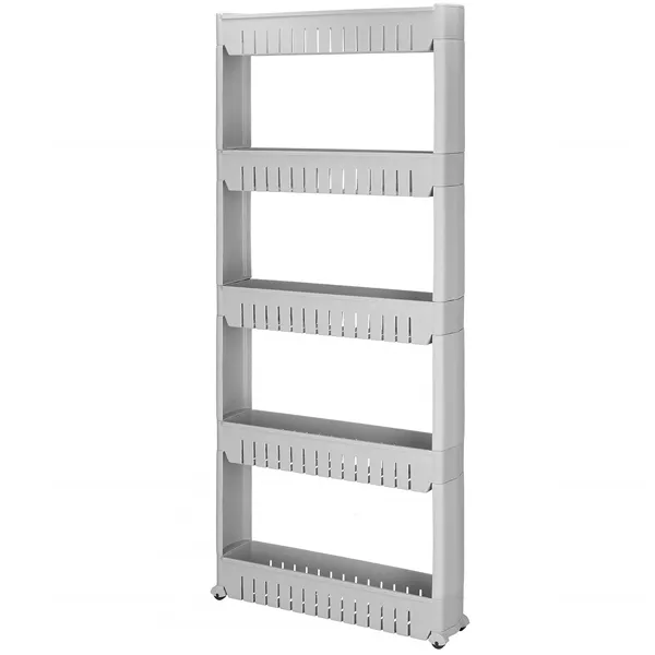 HA1015 CABINET ON WHEELS, 5 SHELVES, GRAY