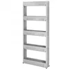 HA1015 CABINET ON WHEELS, 5 SHELVES, GRAY