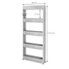 HA1015 CABINET ON WHEELS, 5 SHELVES, GRAY