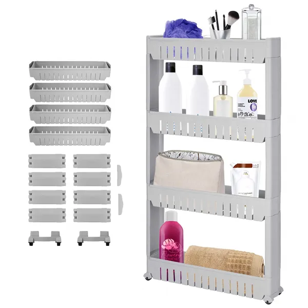 Cabinet on wheels Springos HA1020, 4 shelves