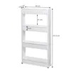 HA1011 CABINET ON WHEELS 4 SHELVES, WHITE