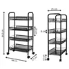 Metal shelf on wheels Springos KI0142 84.5x44x27 cm