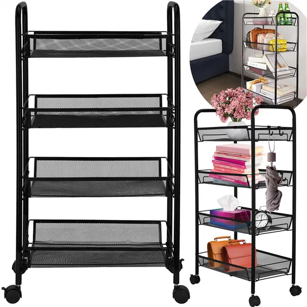 Metal shelf on wheels Springos KI0142 84.5x44x27 cm