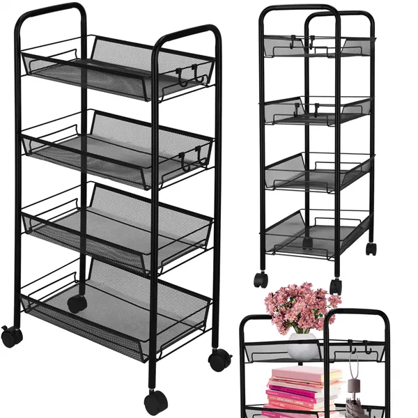 Metal shelf on wheels Springos KI0142 84.5x44x27 cm