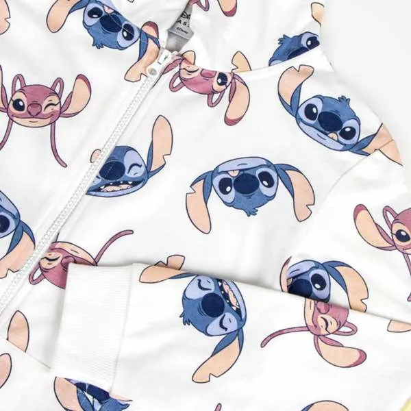 Толстовка с капюшоном для девочек Stitch Бежевый