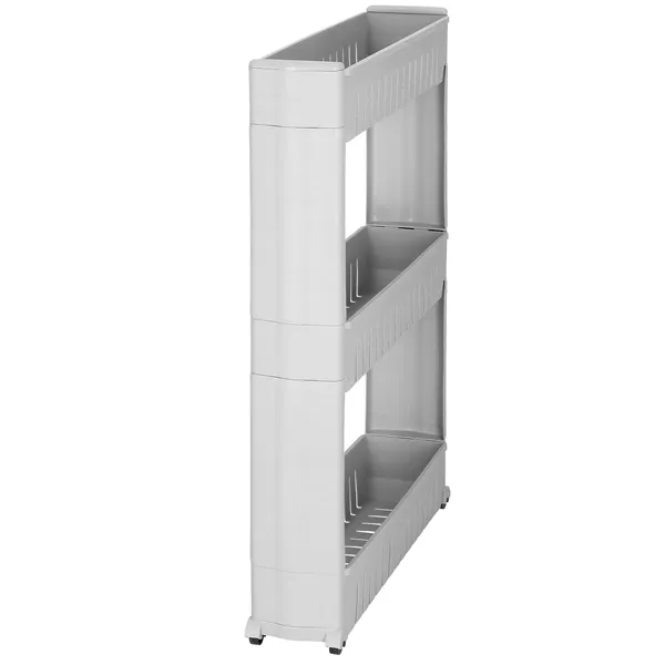 HA1013 CABINET ON WHEELS, 3 SHELVES, GRAY