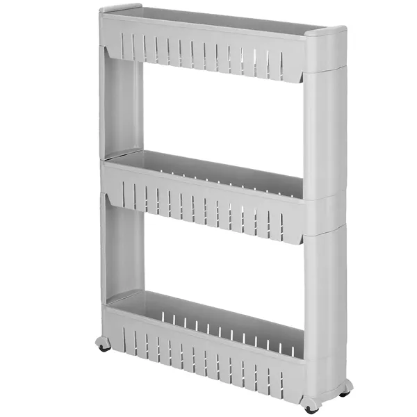 HA1013 CABINET ON WHEELS, 3 SHELVES, GRAY