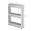 HA1013 CABINET ON WHEELS, 3 SHELVES, GRAY