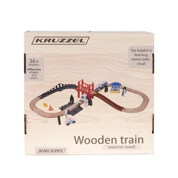 Wooden train track Kruzzel 22646