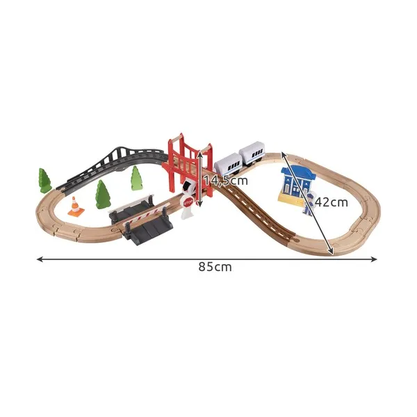 Wooden train track Kruzzel 22646