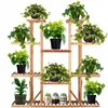 Wooden flower stand Springos 119 cm flower stand with 9 shelves