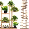 Wooden flower stand Springos 119 cm flower stand with 9 shelves