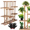 Wooden flower stand Springos 119 cm flower stand with 9 shelves