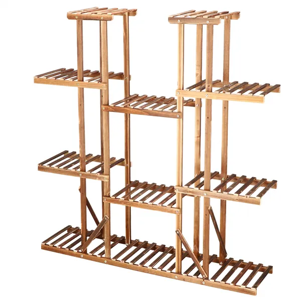 Wooden flower stand Springos 119 cm flower stand with 9 shelves