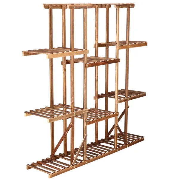 Wooden flower stand Springos 119 cm flower stand with 9 shelves