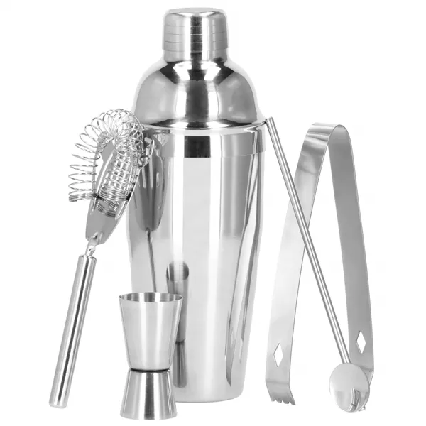 KI0021 BARTENDER SET FOR DRINKS SHAKER 750 ML, 5 ELEMENTS.