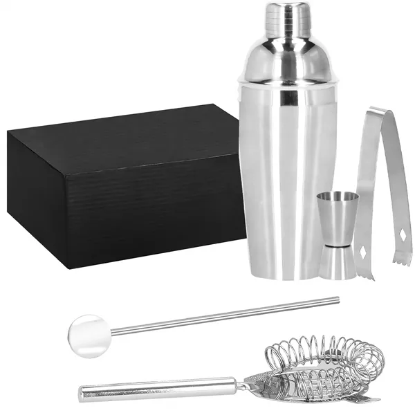 KI0021 BARTENDER SET FOR DRINKS SHAKER 750 ML, 5 ELEMENTS.