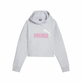 Hooded Sweatshirt for Girls Puma Ess Logo Cropped Hoodie G