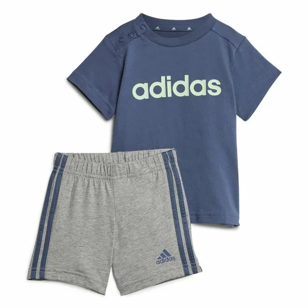 Sportinė apranga kūdikiui Adidas I Lin Co Set Infantil Mėlyna Pilka Spalvotas