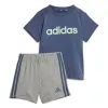 Sportinė apranga kūdikiui Adidas I Lin Co Set Infantil Mėlyna Pilka Spalvotas