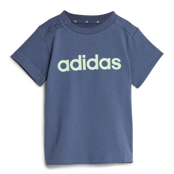 Sportinė apranga kūdikiui Adidas I Lin Co Set Infantil Mėlyna Pilka Spalvotas