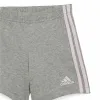 Sportinė apranga kūdikiui Adidas I Lin Co Set Pilka Rožinė