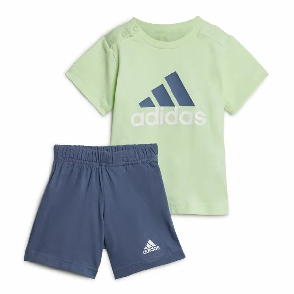 Zīdaiņa Sporta Apģērbs Adidas Bl Cotton Set Infantil Zils Gaiši zaļš