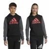 Tyttöjen hupullinen pusero Adidas Essentials Harmaa