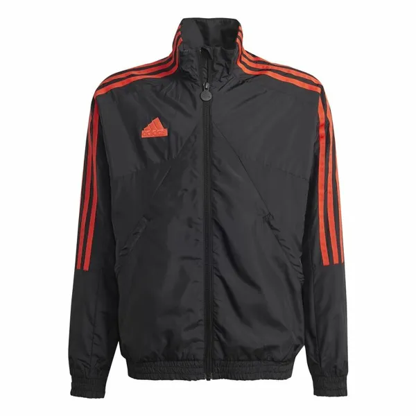 Sweatshirt without Hood Adidas Tiro Woven Tracktop Black
