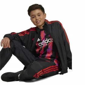 Sweatshirt without Hood Adidas Tiro Woven Tracktop Black