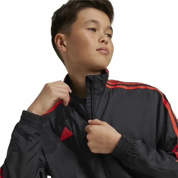 Толстовка без капюшона Adidas Tiro Woven Tracktop Чёрный