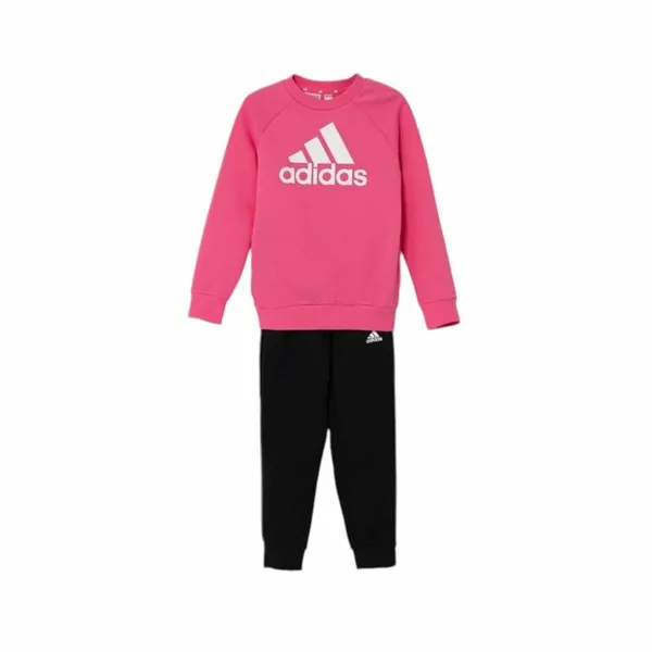 Детский спортивных костюм Adidas Essentials Чёрный Разноцветный Розовый