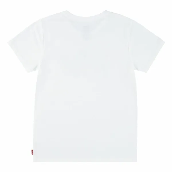 Детский Футболка с коротким рукавом Levi's Lvg Ss Batwing Fill Белый