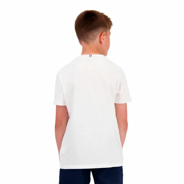 Krekls ar Īsām Piedurknēm Bērniem Le coq sportif Ess N°1 Enfant New Balts