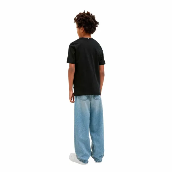 Child's Short Sleeve T-Shirt Jack & Jones Jorfrederiksberg Black