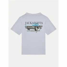 Child's Short Sleeve T-Shirt Jack & Jones Jorboston Photo w Neck Indigo