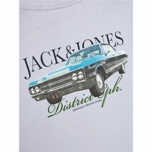 Child's Short Sleeve T-Shirt Jack & Jones Jorboston Photo w Neck Indigo